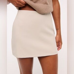 Abercrombie & Fitch Scarlett Mini Skort in Cream